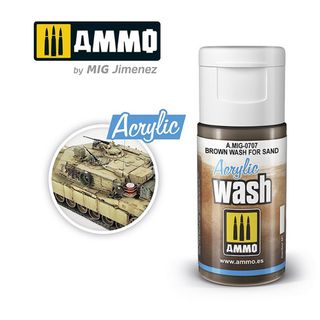 Ammo Acrylic Wash Brown for Sand 15ml