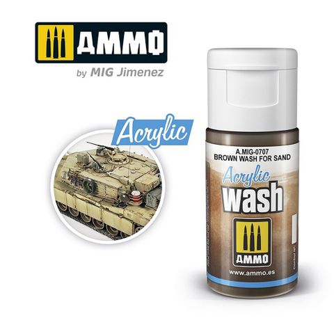 Ammo Acrylic Wash Brown for Sand 15ml