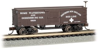 Bachmann Rome Watertown & Ogdensburg RROld Time Wood Boxcar. N Scale