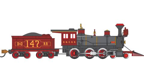 Bachmann B&O #147 Thatcher Perkins w/Coal Load