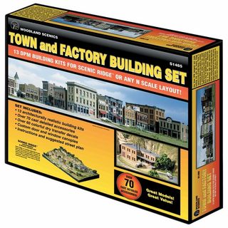 Woodland Scenics Town & Factory N Building Set *