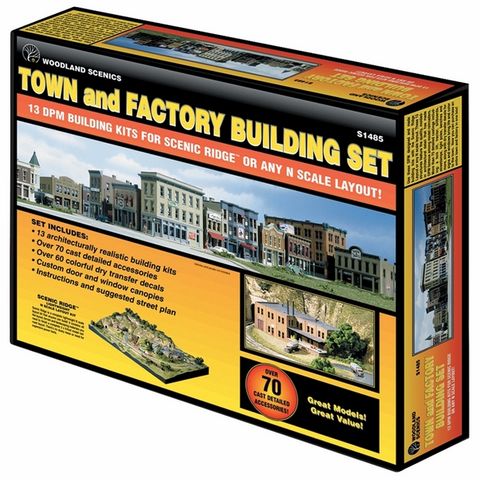 Woodland Scenics Town & Factory N Building Set *