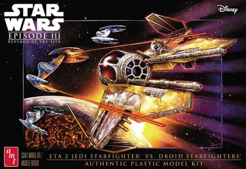AMT 1:48 Star Wars Jedi Starfighter vs Droid Fights Phantom Menace