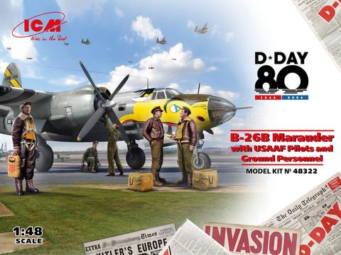 ICM 1:48 D-Day B26B Marauder with Pilots& Ground Crew