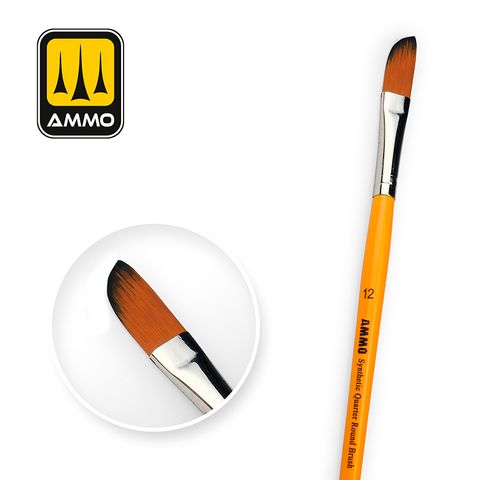 Ammo 12 Synthetic Quarter Round Brush