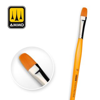 Ammo 12 Synthetic Filbert Brush with T Handle