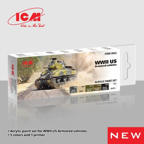 ICM Paint Set WWII US Armoured Vehicles