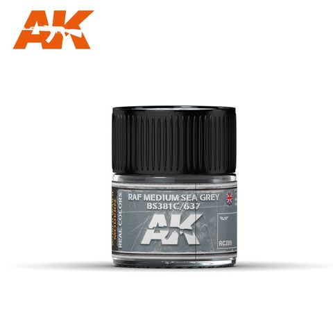 AK Interactive Real Colours RAF Medium Sea Grey Bs381C/637 - 10ml