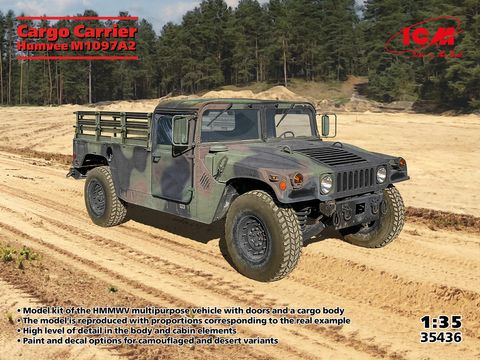 ICM 1:35 Cargo Carrier Humvee M1097A2