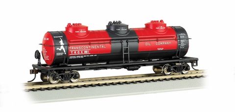 Bachmann Transcontinental Oil Co 40ft 3-Dome Tank Car. HO Scale