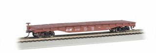 Bachmann Louis & Nashville #21757 52ft Flat Car Silver Series. HO