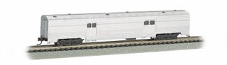 Bachmann Unlettered Aluminium 72ft 2 Door Baggage Car N Scale