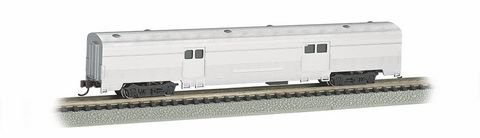 Bachmann Unlettered Aluminium 72ft 2 Door Baggage Car N Scale