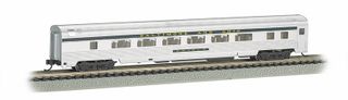 Bachmann B&O 85ft Streamline Fluted Coach Car, Lit Int. N Scale