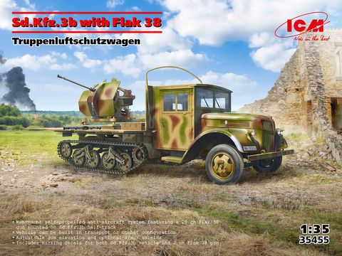 ICM 1:35 Sd Kfz 3b with Flak 38 AA Gun