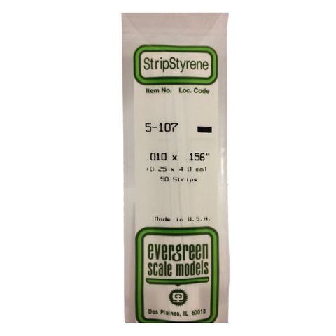 Evergreen Styrene Strips .010 X .156 In-10