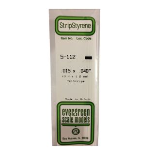 Evergreen Styrene Strips .015 X .040 In-10