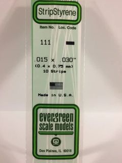 Evergreen Styrene Strips .015 X .030 In-10