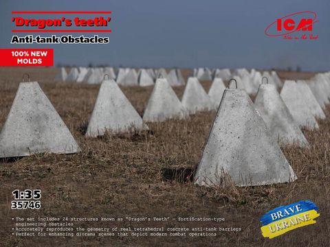 ICM 1:35 Dragons Teeth AntiTank Obstacles