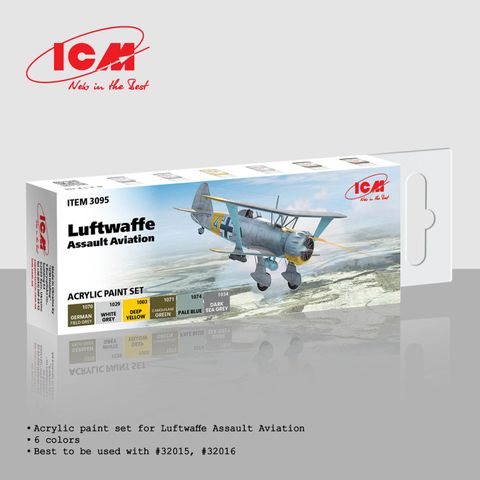 ICM Paint Set to Suit Luftwaffe Assault