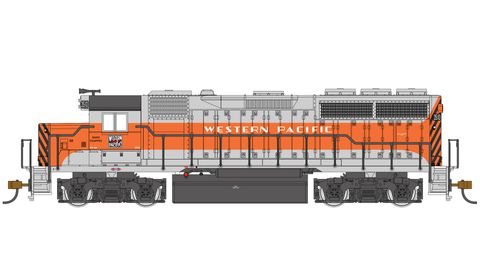 Bachmann Western Pacific #3510 - Silver& Orange