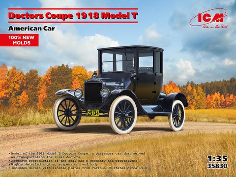 ICM 1:35 1918 Model T Ford Doctors Coupe