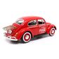 Motorcity Classic 1:24 1966 VW Beetle w/rear luggage rack & cases