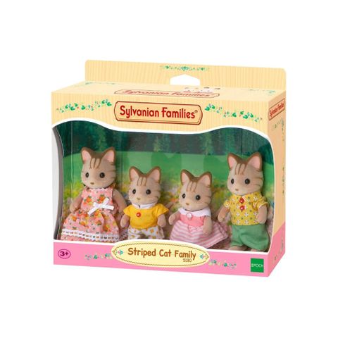 Sylvanian Families Striped Cat Family