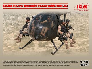 ICM 1:48 Delta Force Assault Team with MH-6J