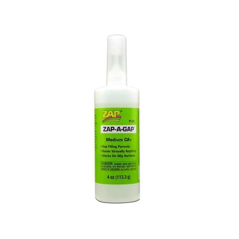 Zap Adhesive Zap-A-Gap Ca+ 4oz (Green) Pacer  11730013