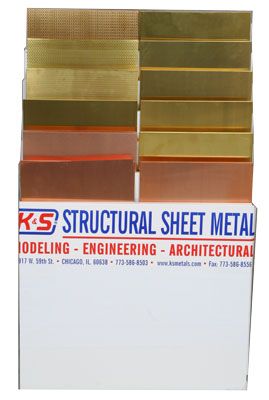 KS Metals Brass Sheets Display W/Rack