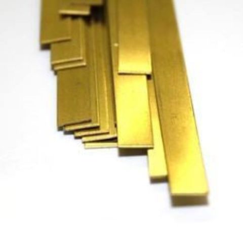 KS Metals Brass Strip 1Mm X6Mm X300Mm 3Pcs