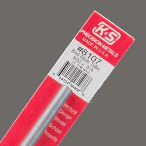 KS Metals 12 Aluminum Tube 9/32 1 Pc