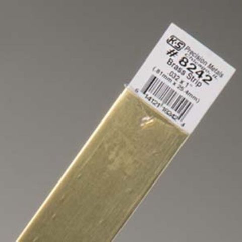 KS Metals 12 Brass Strip .032 X 1 1Pc