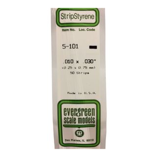 Evergreen Styrene Strips .010 X .030 In-10