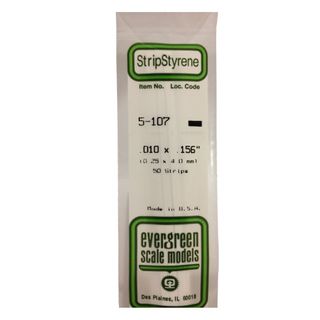 Evergreen Styrene Strips .010 X .156 In-10