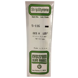 Evergreen Styrene Strips .015 X .125 In-10