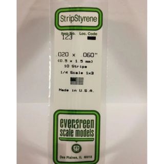 Evergreen Styrene Strips .020 X .060 In-10