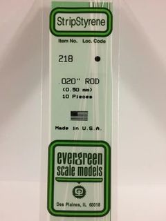 Evergreen Plastic Rod .020 In (10)