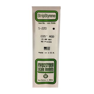 Evergreen Plastic Rod .035 In (10)