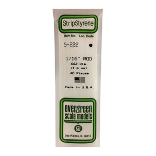 Evergreen Plastic Rod .062 (1/16) In (8)