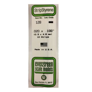 Evergreen Styrene Strips .020 X .188 In-10
