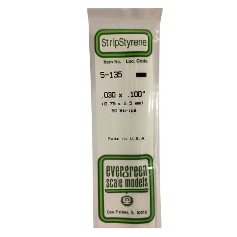 Evergreen Styrene Strips .030 X .100 In-10