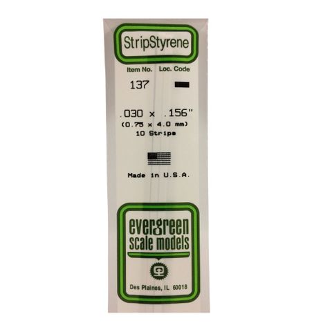 Evergreen Styrene Strips .030 X .156 In-10