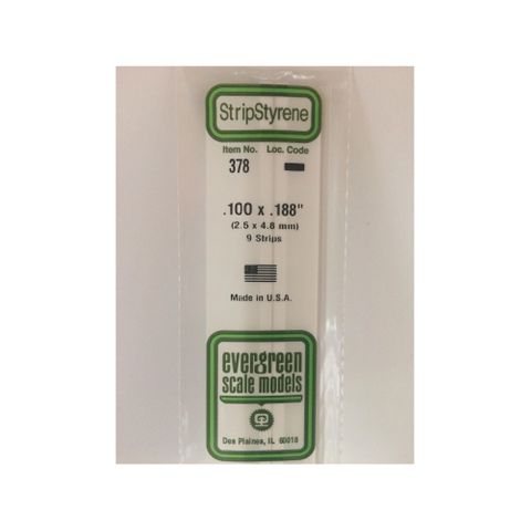 Evergreen Styr Strips .100X.188X24(9)*