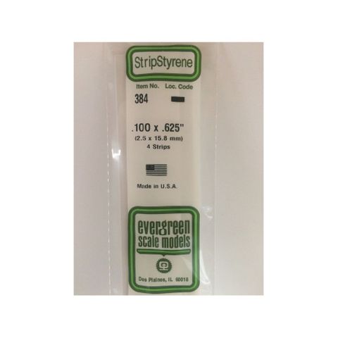 Evergreen Styr Strips .100X.625X24(4)*