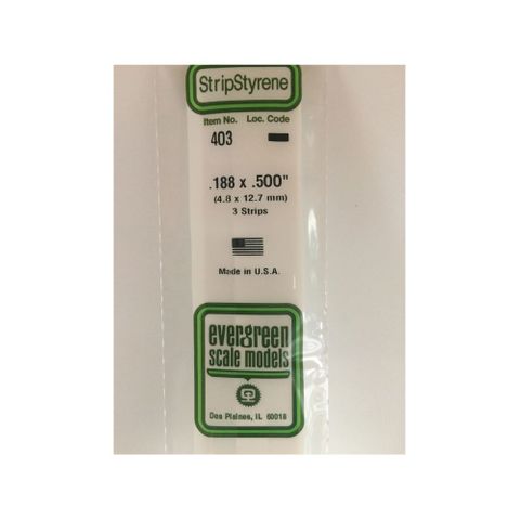 Evergreen Styr Strips .188X.500X24(3)*