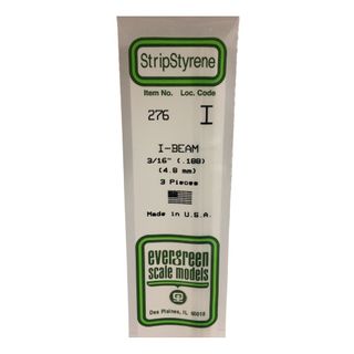 Evergreen Plastic I-Beam .188(4.8 Mm)-3