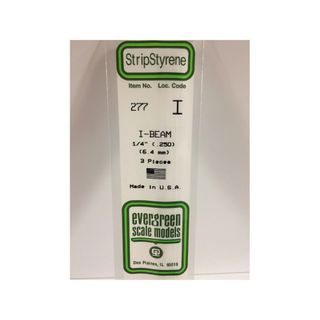 Evergreen Plastic I-Beam .250(6.4 Mm)-3