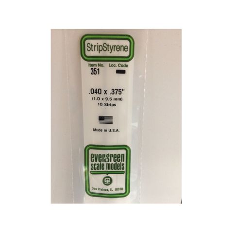 Evergreen Styr Strips .040X.375X24(10)*